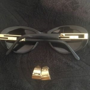 St John Set: SJ Logo Earrings & Logo Oval Sunglasses